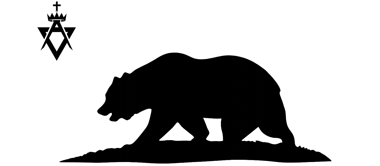 Premium Golden California Bear Emblem